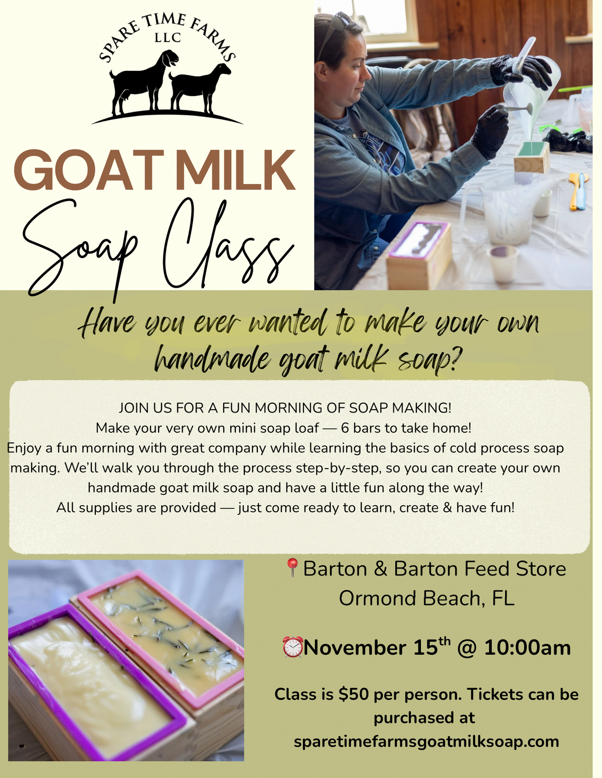 November 15th Soap Class