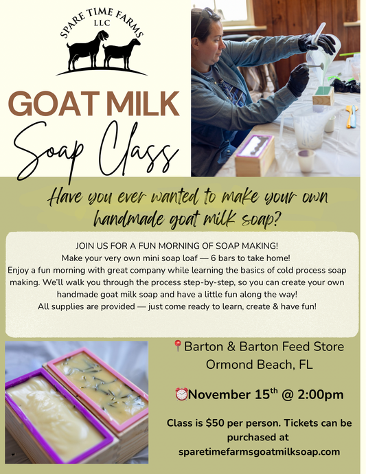 November 15th Soap Class 2:00pm